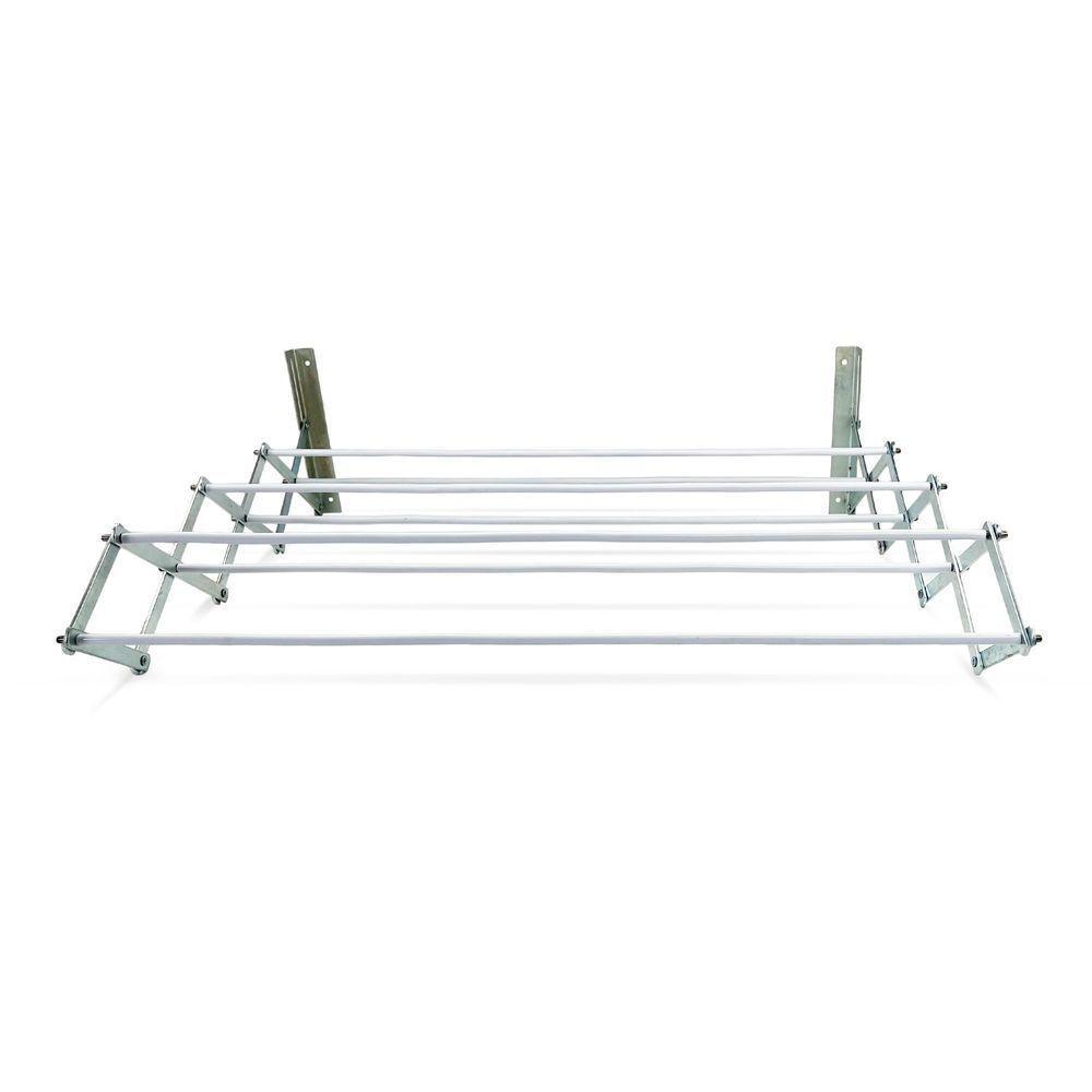 Varal De Parede Retrátil Aço Sanfonado 80cm - 6