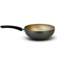 Panela Frigideira Wok 24 Cm Antiaderente Alumínio - Dourado - 1