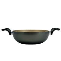 Panela Frigideira Caçarola Wok 24 Cm Antiaderente Alumínio - Dourado - 5
