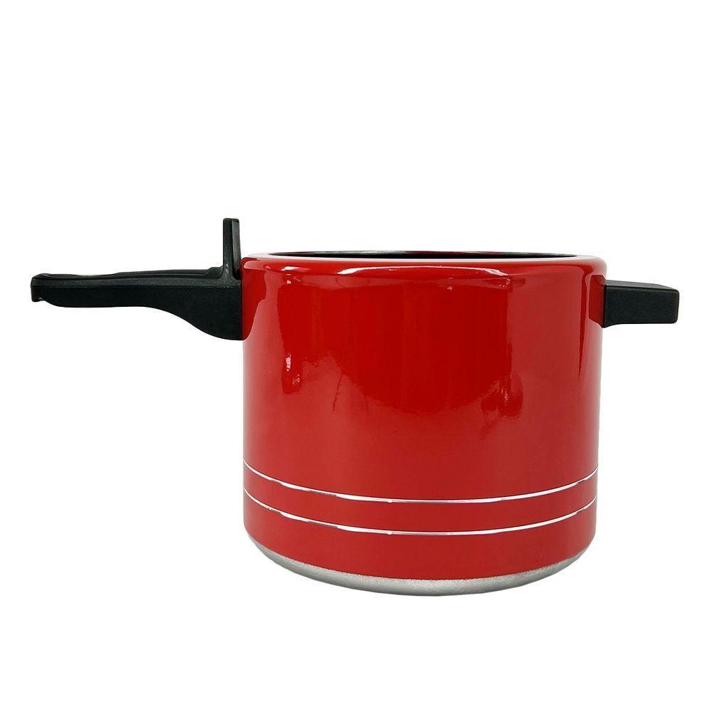 Panela De Pressão Antiaderente 4,5 Litros Alumínio - Vermelho - 2