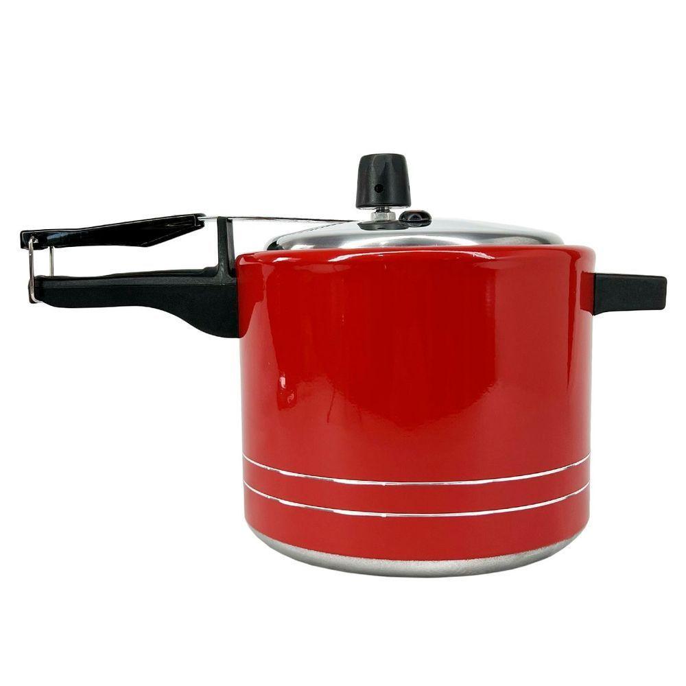 Panela De Pressão Antiaderente 4,5 Litros Alumínio - Vermelho - 3