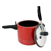 Panela De Pressão Antiaderente 4,5 Litros Alumínio - Vermelho