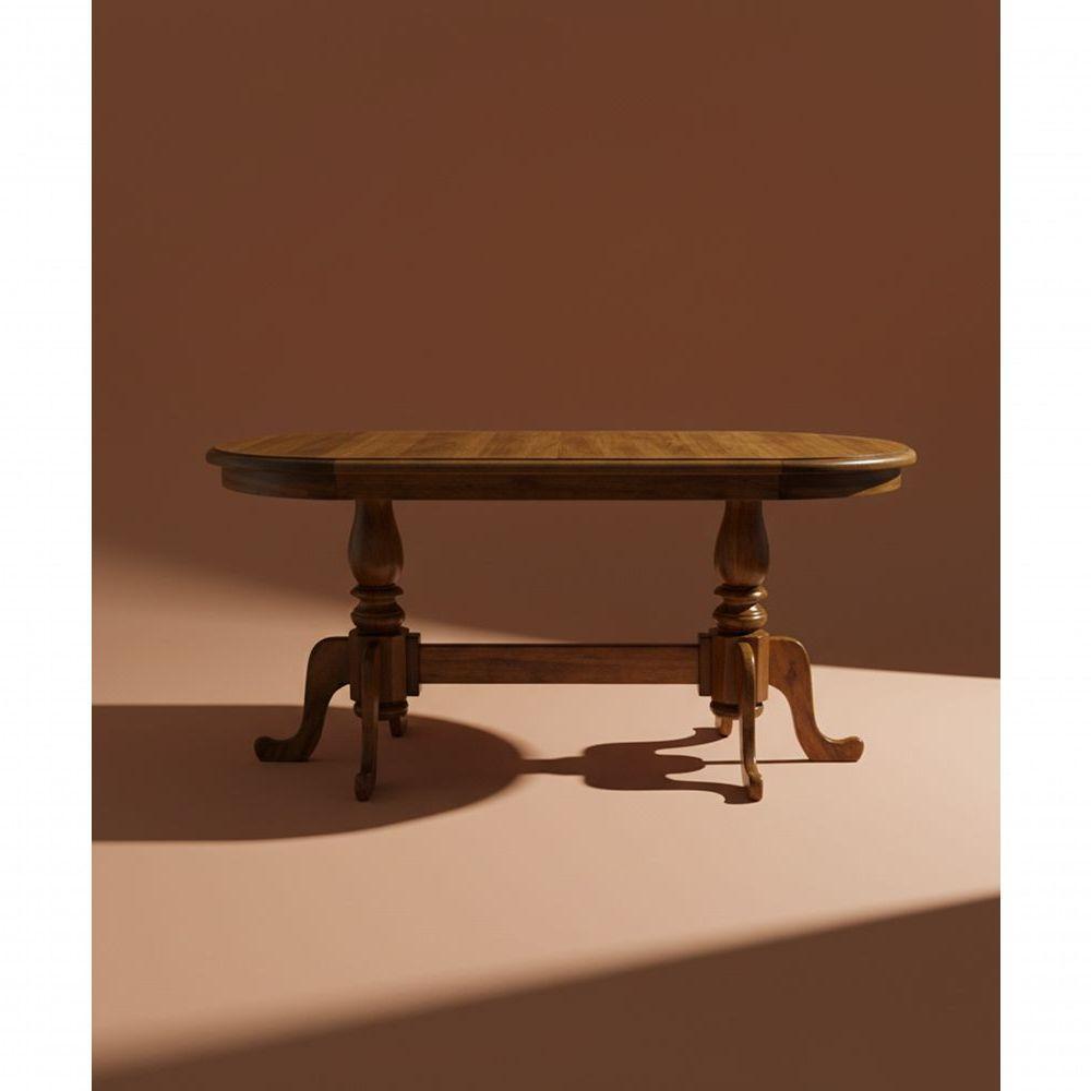 Mesa Oval Gramado 1,60 X 90 - Madeira Maciça - Castanho - Móveis De Gramado - 1