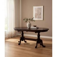 Mesa Elástica Farroupil1ha Oval 1,80-2,20 X 90 - Castanho - Móveis De Gramado - 2