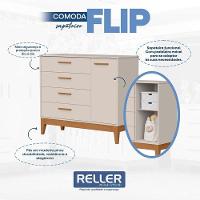 Quarto De Bebê Flip Areia Acetinado Com Colchão Gazin - Reller - 7