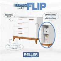 Quarto De Bebê Flip Branco Acetinado Com Colchão - Reller - 7