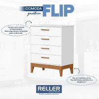 Quarto De Bebê Flip Com Cômoda Gaveteiro Branco Acetinado Com Berço Americano Colchão Gazin - Reller - 5