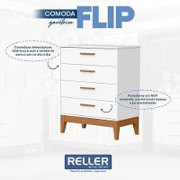 Quarto De Bebê Flip Com Cômoda Gaveteiro Branco Acetinado Com Berço Americano Colchão Gazin - Reller - 6