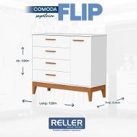 Quarto De Bebê Flip Branco Acetinado Com Colchão Gazin - Reller - 6