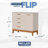 Quarto De Bebê Flip Areia Acetinado Com Colchão - Reller - 6