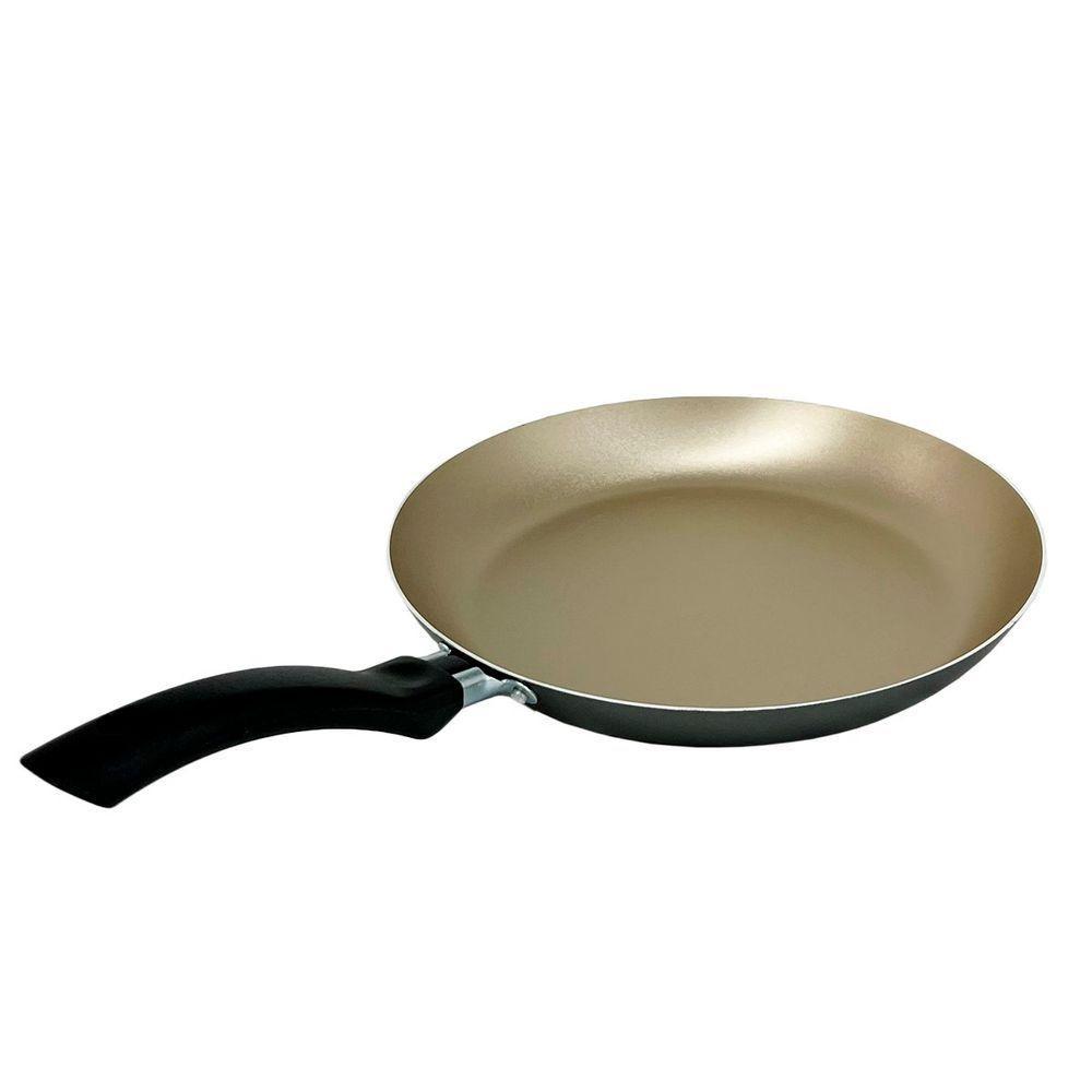 Kit Panela Frigideira E Caçarola Wok Antiaderente - Dourado - 2