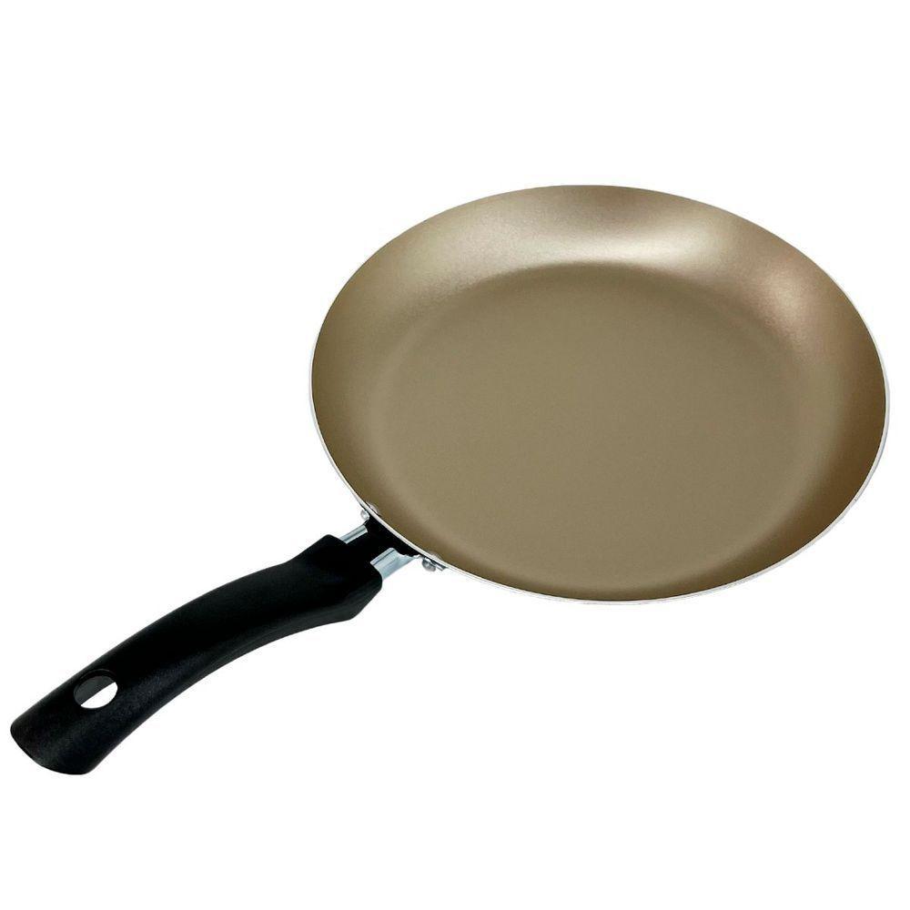 Kit Panela Frigideira E Caçarola Wok Antiaderente - Dourado - 4