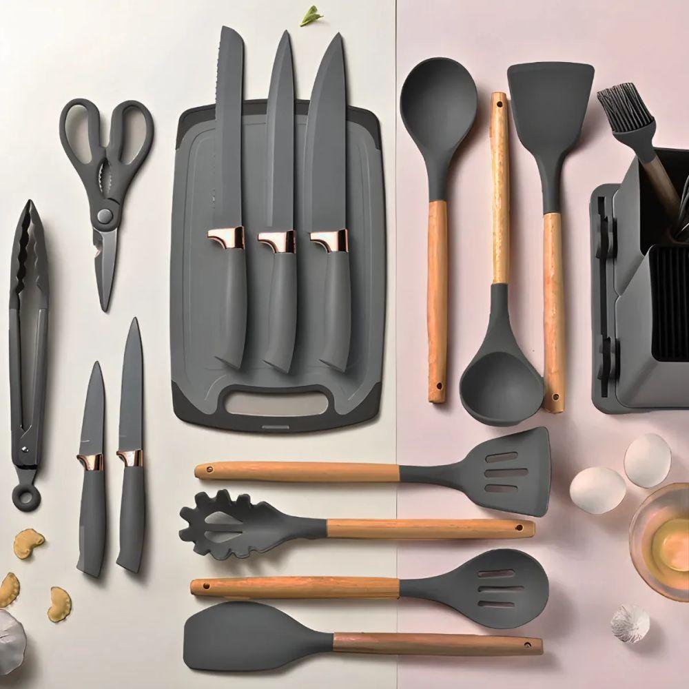 Kit Utensílios De Cozinha Jogo Completo 19 Peças - 4