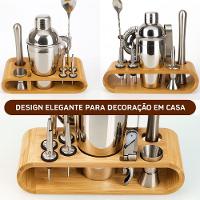 Kit Coqueteleira Profissional Em Aço Inox Com Suporte 12 Peç - 3