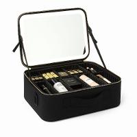 Maleta De Maquiagem Com Espelho Led Preto - 1
