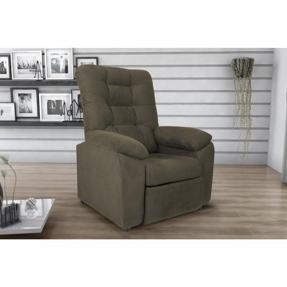 Poltrona Do Papai Reclinável Macia Onix Matrix Suede Capuccino - 1