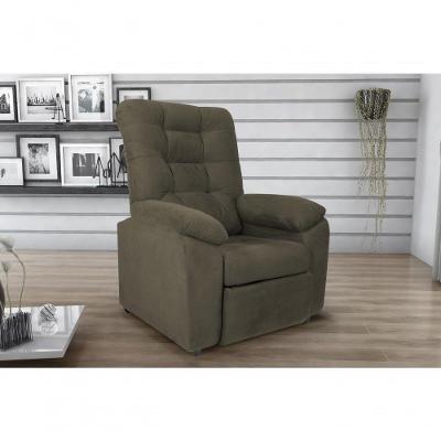 Poltrona Do Papai Reclinável Macia Onix Matrix Suede Capuccino
