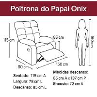 Poltrona Do Papai Reclinável Macia Onix Matrix Suede Capuccino - 5