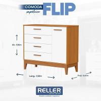 Quarto De Bebê Flip Guarda Roupa 4 Portas Branco Acetinado Savana Com Colchão Gazin - Reller - 6