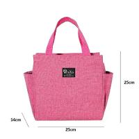 Bolsa Termica Grande Academia Parque Piquinique Marmita Frutas Alca 2 Bolsos Multiuso Luxo Rosa - 5