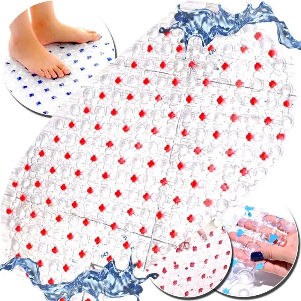 Tapete Box Chuveiro Antiderrapante Chao Banho Banheiro Grande Pvc Ventosas Higienico Massagem - 7