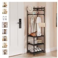 Armario Organizador Rack Canto Cabides Roupas Portatil Dobravel Aberto Arara Sapateira - 5