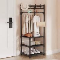 Organizador Guarda Roupas Cabideiro Suporte Portatil 3 Prateleiras Sapateira Multiuso Armario Closet Quarto Lavanderia R - 1