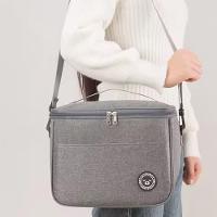 Bolsa Termica Frasqueira Impermeavel Marmiteira Fitness Academia Lanche Passeio Bolsinha Alca Removivel Cinza - 7