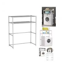 Organizador Estante Multiuso 2 Andares Para Maquina De Lavar Banheiro Cozinha Sapateira Branco - 1