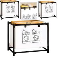 Cesto Roupa Suja Lavanderia Organizador Forro Removivel Dobravel Brinquedos Multiuso Desmontavel Quarto Banheiro - 1