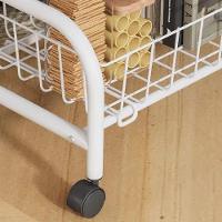 Mesa Lateral Multiuso Carrinho Auxiliar Apoio Organizador Sala Quarto Escritorio Rodinhas Notebook Sofa Cama Branca - 7