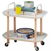 Mesa Auxiliar Lateral Madeira Carrinho Organizador Multiuso 2 Prateleiras Sacada Churrasqueira Sala Escritorio - 1