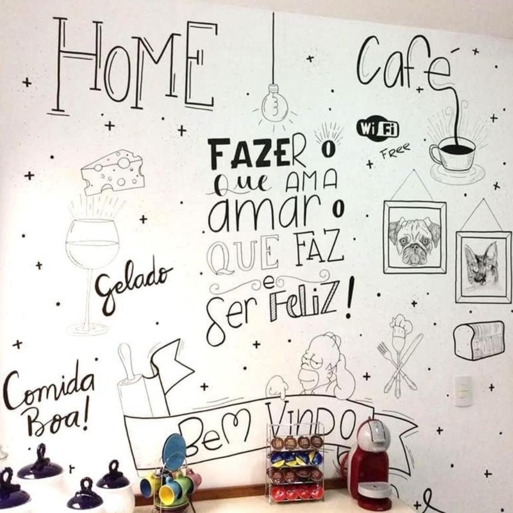 Adesivo Lousa Quadro Branco Papel Parede Fosco Escrever Adulto Infantil Escritorio Escola 2mx45cm Envelopamento Lavavel - 5