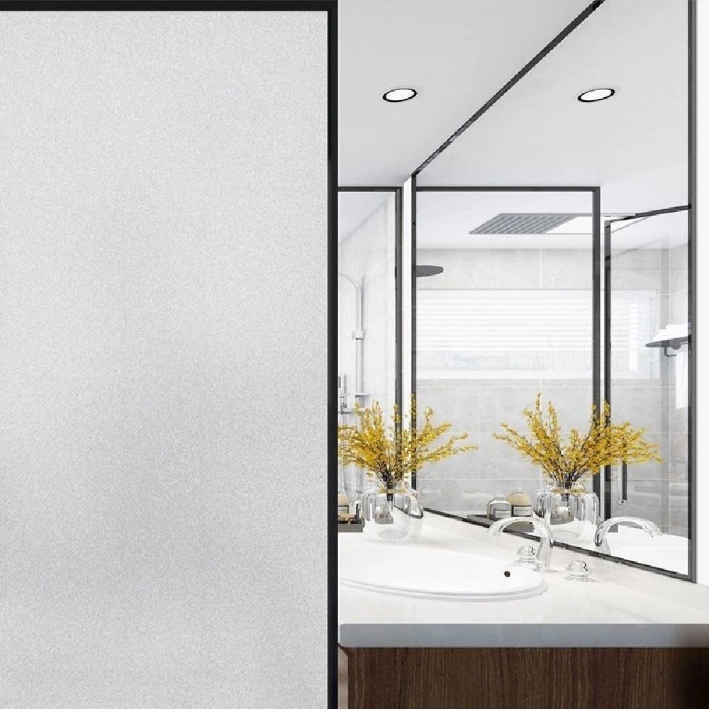 Adesivo Jateado Vidro Pelicula Jateada Box Banheiro Janela 2m Porta Fosco Cristal Autocolante Vinil Decorativo - 5