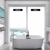 Adesivo Jateado Vidro Pelicula Jateada Box Banheiro Janela 2m Porta Fosco Cristal Autocolante Vinil Decorativo - 6