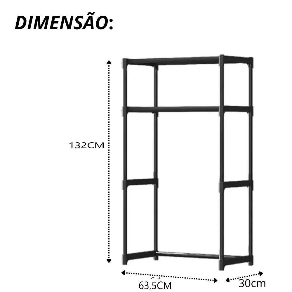 Estante Organizador Lavanderia Banheiro Suporte Maquina De Lavar 2 Prateleiras Rack Armario Multiuso Porta Trecos Brinqu - 7