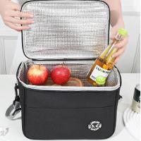 Bolsa Termica Lancheira Multiuso Frutas Bebida Marmita Trabalho Passeio Fitness Alca Ajustavel Bolso Porta Treco Preto - 6
