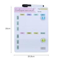 Cardapio Semanal Lousa Planejamento Alimentacao Magnetica Planner Dieta Quadro Anotacoes Refeicao Imas Caneta Apagador - 8