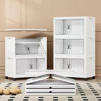 Armario 6 Portas 3 Andares Dobravel Organizador Brinquedos Carrinho Lavanderia Multiuso Caixa Armarzenamento Guarda Roup - 2