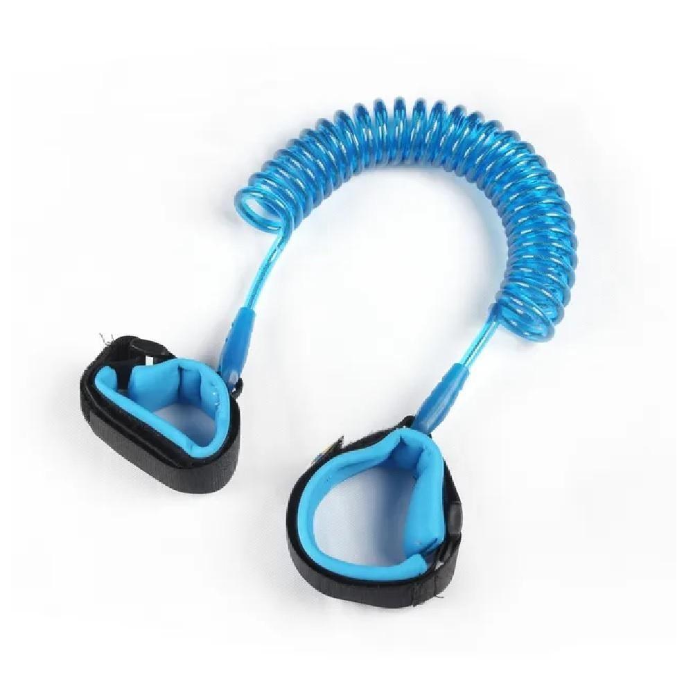 Pulseira Guia Infantil Anti Perda Crianca Controle Seguranca Cordao Para Passeio Mercado Shopping Menino Azul - 4