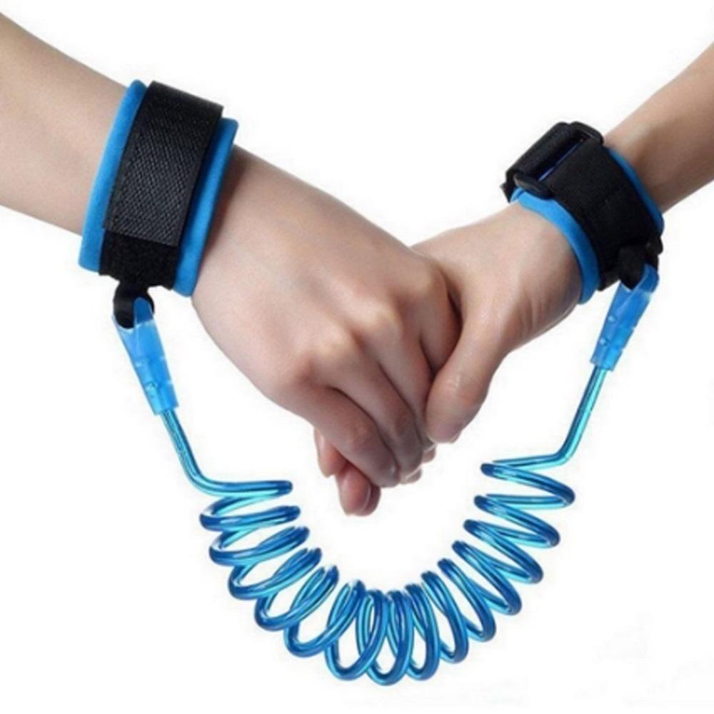 Pulseira Guia Infantil Anti Perda Crianca Controle Seguranca Cordao Para Passeio Mercado Shopping Menino Azul - 8