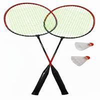 Kit Badminton 2 Raquetes Peteca Jogo De Frescobol Raqueteira Esporte Com Bolsa Transporte - 6