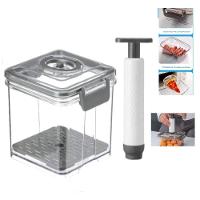 Pote Hermetico Profissional Com Bomba Vacuo Succao Vasilha Vedacao Inteligente Geladeira Cozinha Comida Marmita - 1