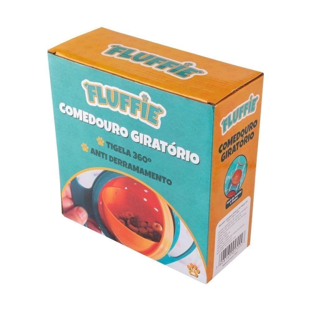 Comedouro Pet Giratorio Alimentador Inteligente Para Cachorro Gato Design Rotativo Sistema Anti Sujeira Verde - 8