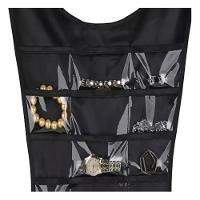 Cabide Organizador Porta Joias Bijuterias Multiuso 2 Em 1 Saco Pendurar Armario Guarda Roupa Brincos Colares Pulseiras