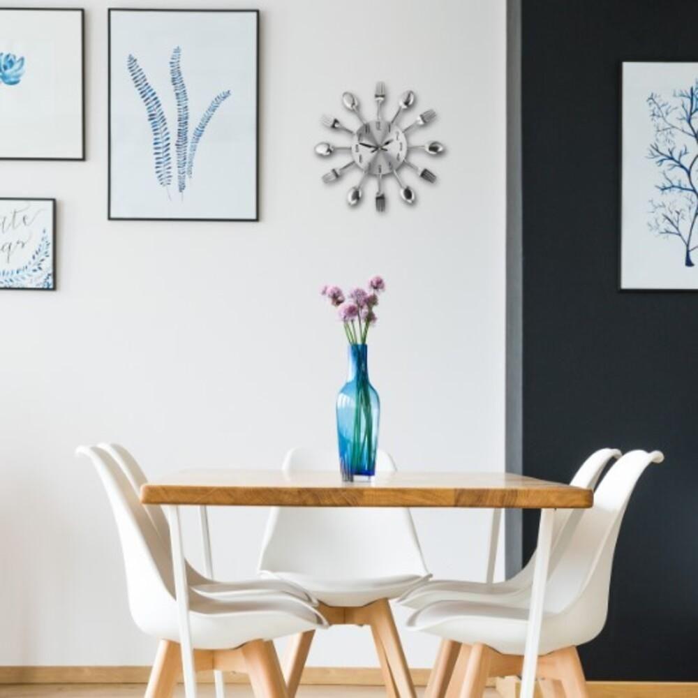 Relogio Parede Cozinha Estilo Retro Decorativo Com Talheres E Design Elegante - 3