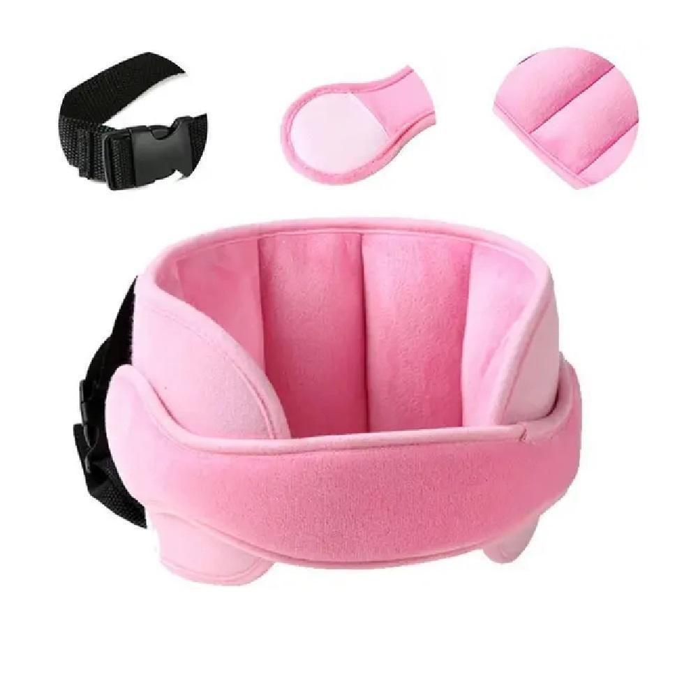 Apoio Suporte Cabeca Ajustavel Infantil Almofada De Pescoco Viagem Carro Bebe Protecao Conforto Kids Meninas Rosa - 2