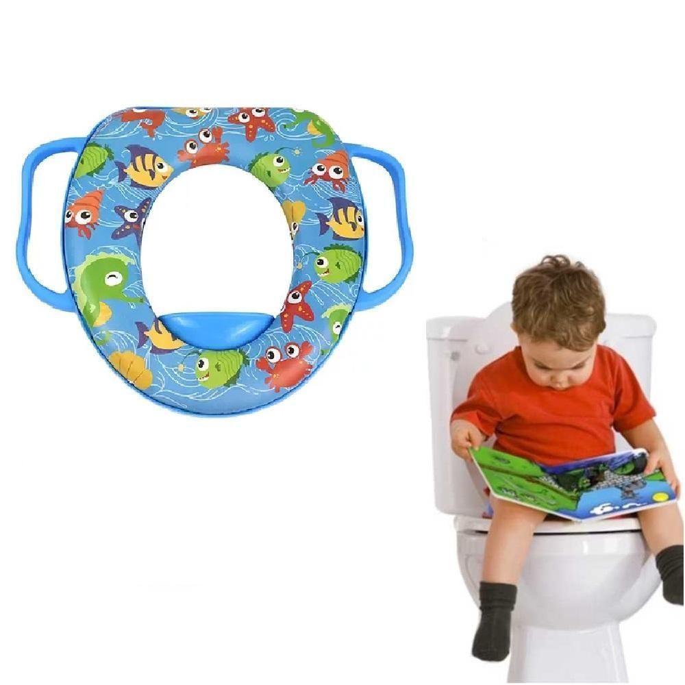 Assento Infantil Para Vaso Sanitario Troninho Alcas Acolchoado Adaptador Confortavel Desfralde Bebe Meninos - 3