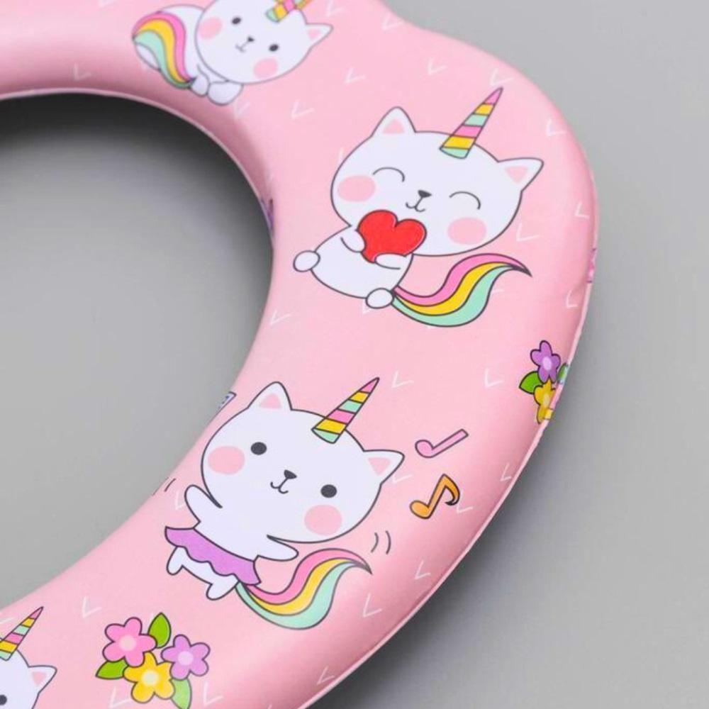 Redutor Assento Sanitario Infantil Adaptador Portatil Acolchoado Espuma Conforto Meninas Baby - 4