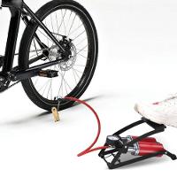 Bomba Ar Dupla Alta Pressao Manometro Compressor Pedal Inflador Encher Bola Boia Colchao Inflavel Calibrar Pneu Bike Bic